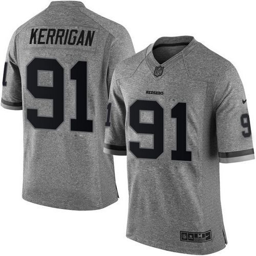 Nike Redskins #91 Ryan Kerrigan Gray Men's Stitched NFL Limited Gridiron Gray Jersey - Click Image to Close